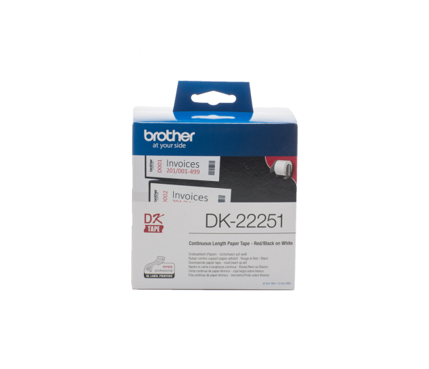 Brother Taśma ciągła papierowa dwukolorowa 62mm (DK22251) - 393718 - zdjęcie 2